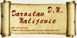 Daroslav Malijević vizit kartica